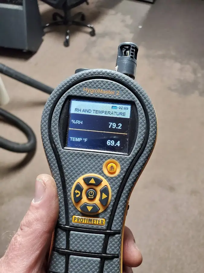 Moisture meter humidity assessment for Fire & Smoke Damage Restoration in Galt